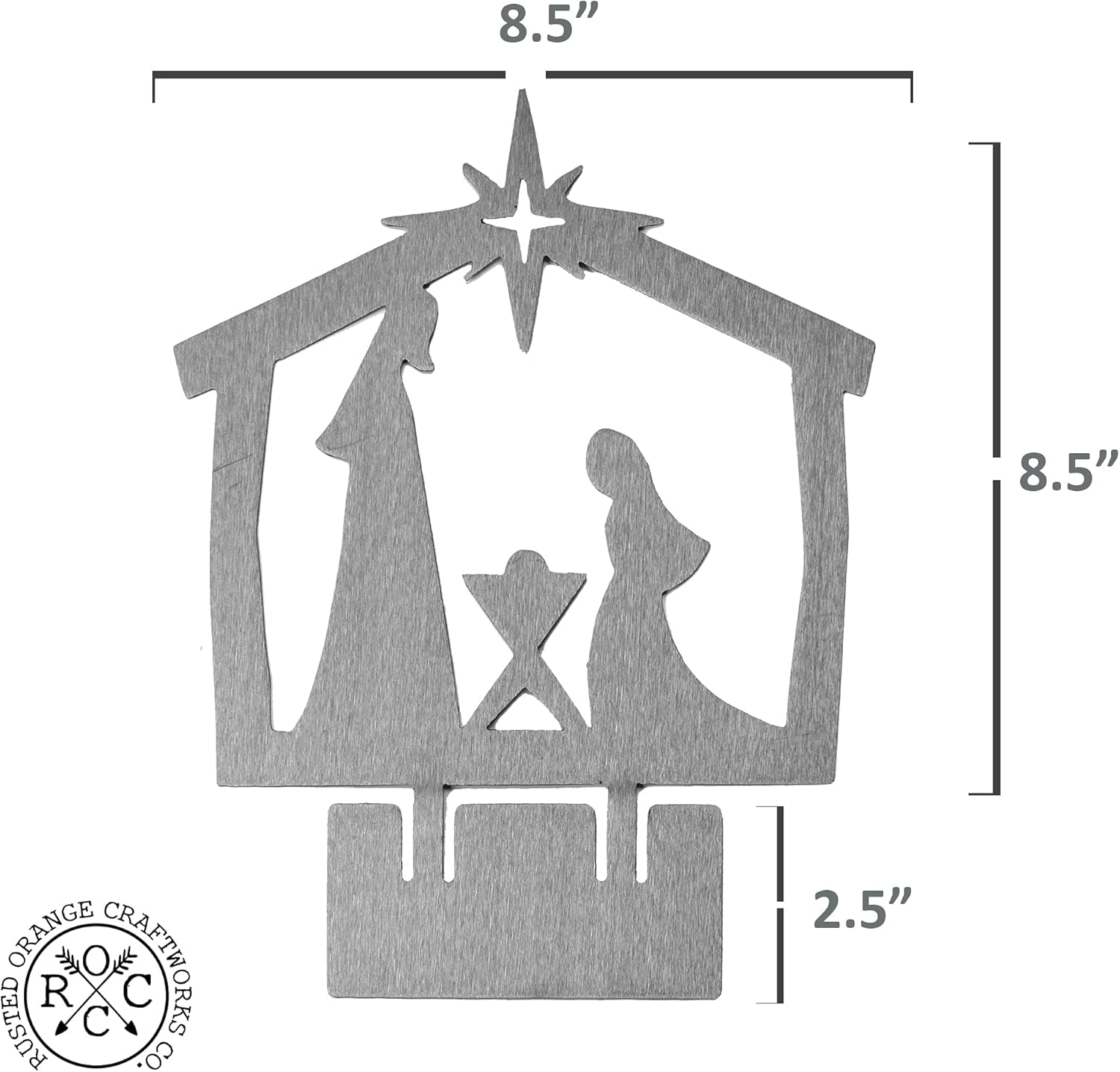 9" Nativity Silhouette - 4 Styles (Twinkle Star) Birth of Jesus Scene -Holy Family Nativity Scene-Nacimiento De Navidad Para Arbolito-Nacimientos Navidenos Figuras