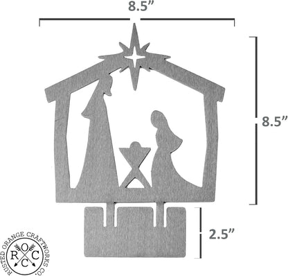 9" Nativity Silhouette - 4 Styles (Twinkle Star) Birth of Jesus Scene -Holy Family Nativity Scene-Nacimiento De Navidad Para Arbolito-Nacimientos Navidenos Figuras