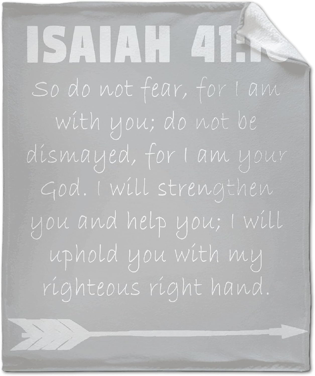 Isaiah 41:10 Christian Bible Verse Blanket Throw, Flannel Fleece Microfiber Lightweight Soft Cozy Luxury for All Season in Home Bed Sofa Chairs Dorm 50X40 Blanket for Kids