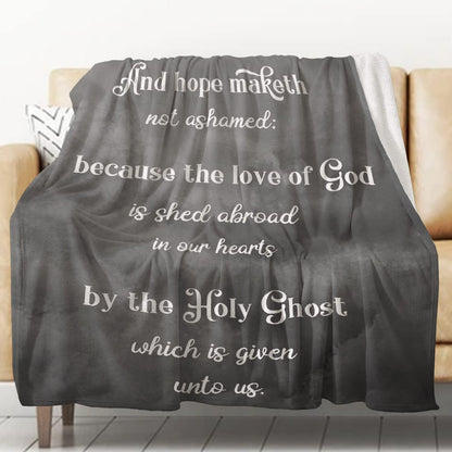 Inspirational Blanket with Bible Verse Christian Gifts for Women Healing and Prayers Scripture Blanket Gray Religious Soft Fluffy Flannel Blankets 60X80 Inch