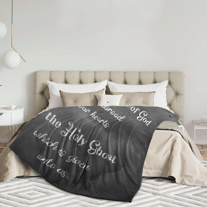 Inspirational Blanket with Bible Verse Christian Gifts for Women Healing and Prayers Scripture Blanket Gray Religious Soft Fluffy Flannel Blankets 60X80 Inch