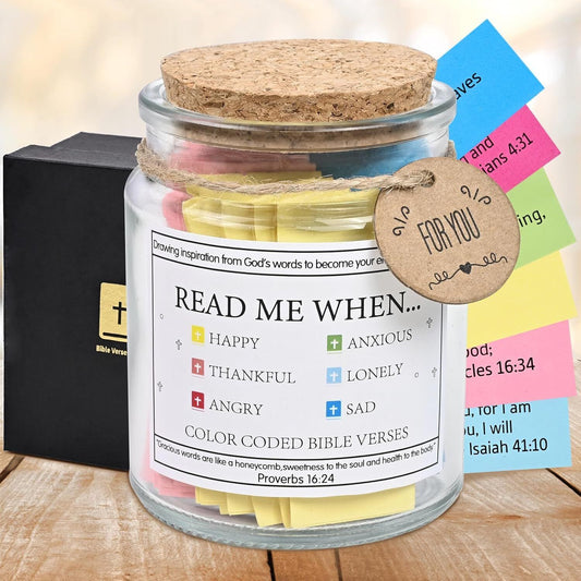 Bible Verses in a Jar, Read Me When Bible Verses Jar for Emotions And